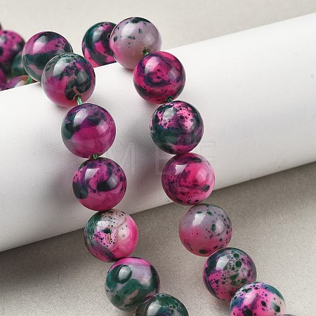 Natural Multi-Color Agate Beads Strands G-A261-B15-14mm-1