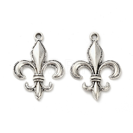Lily Symbol Tibetan Style Alloy Pendants PALLOY-E776-01AS-01-1