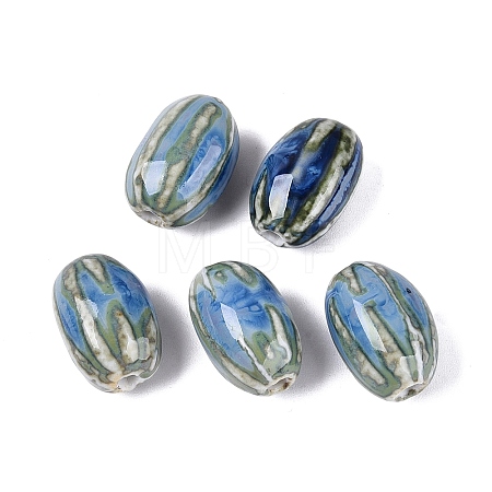 Vintage Handmade Porcelain Beads PORC-Q006-10J-1