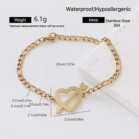 European Style 304 Stainless Steel Link Bracelets for Women OZ9661-4-1