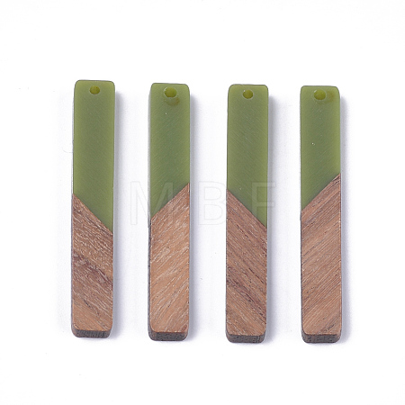 Resin & Walnut Wood Big Pendants X-RESI-S358-39D-1