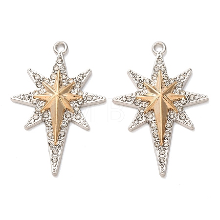 Alloy Rhinestone Pendants RB-CBAA987-17B-1