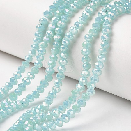 Electroplate Glass Beads Strands EGLA-A034-J4mm-T02-1