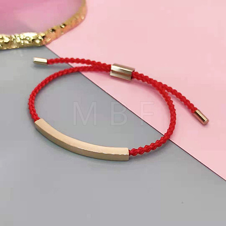 304 Stainless Steel & Braided Cotton Cord Slider Bracelets FS-WG628A0-13-1