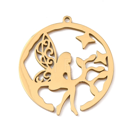 304 Stainless Steel Pendants STAS-F367-07G-1