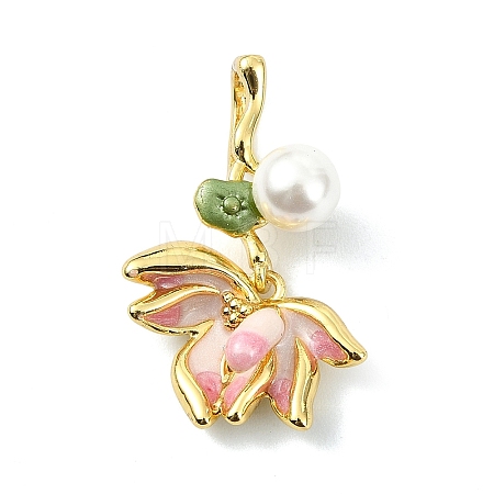 Brass Enamel Pendants PALLOY-JF05281-1