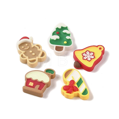 Christmas Opaque Resin Decoden Cabochons RESI-S391-01-1