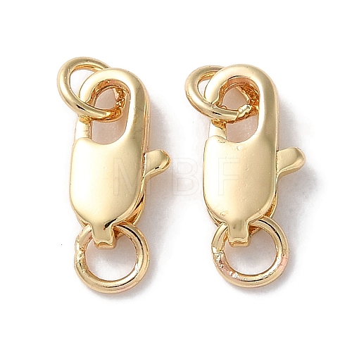 Rack Plating Brass Lobster Claw Clasps KK-F090-24LG-01-1