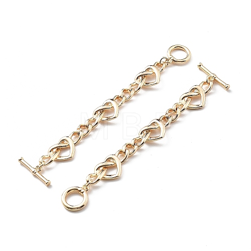 Brass Toggle Clasps KK-G523-02G-1