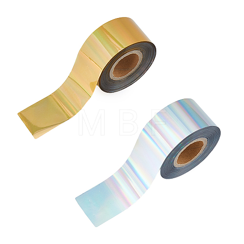 SUPERFINDINGS 2 Rolls 2 Colors Laser Stamping Hot Foil Paper DIY-FH0006-87-1