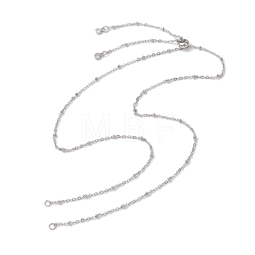 304 Stainless Steel Slider Necklace Makings AJEW-JB01258-02-1