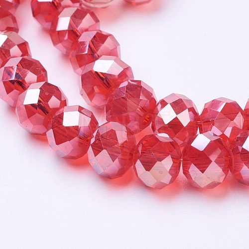 Electroplate Glass Beads Strands X-GR8MMY-47AB-1