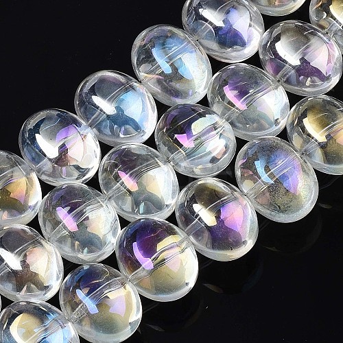 Electroplate Glass Beads Strand X-EGLA-S188-22-B03-1