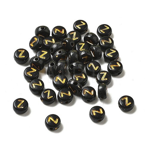 Plating Opaque Acrylic Beads OACR-R005-03Z-1