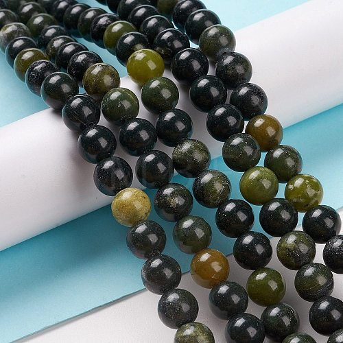 Natural Xinyi Jade/Chinese Southern Jade Beads Strands G-L476-16A-8mm-1