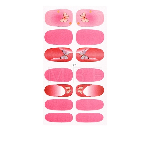 Full Cover Strawberry Flower Nail Stickers MRMJ-T100-001-1