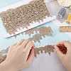 5 Yards Metallic Yarn Flower Lace Trim Ribbons SRIB-HY0001-07B-5