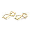 Brass Micro Pave Clear Cubic Zirconia Links KK-M215-01G-1