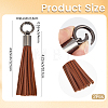 2Pcs Imitation Leather Tassel Pendant Decorations AJEW-CL0005-10B-2