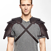 1Pc Medieval PU Leather Double Shoulder Armor AJEW-CL0002-44-7