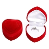 Valentine's Day Velvet Ring Storage Boxes AJEW-CL0004-89B-1