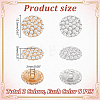 AHADERMAKER 16Pcs 2 Colors 1-Hole Alloy Rhinestone Shank Buttons BUTT-GA0001-17-2