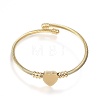 316 Surgical Stainless Steel Torque Bangles X-BJEW-D437-A37-G-1