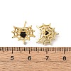 Brass Micro Pave Cubic Zirconia Stud Earrings LS-EJEW-Z156-02G-02-5