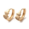 Brass Micro Pave Cubic Zirconia Hoop Earrings EJEW-C073-21KCG-1