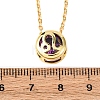 Brass Pave Cubic Zirconia Birth Stone Constellation Pendant Cable Chain Necklaces NJEW-D334-01G-09-5