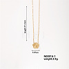 Simple Fashion Stainless Steel Five-leaf Flower Pendant Clavicle Necklaces for Women UJ1539-1-1