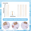 500Pcs 2 Colors 304 Stainless Steel Flat Head Pins STAS-SC0005-49-2