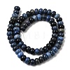 Natural Dumortierite Beads Strands G-A280-A09-02-3