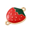 Fruit Theme Alloy Enamel Connector Charms AL-CBA95F4-01KCG-09-2