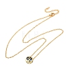 Brass Pave Cubic Zirconia Birth Stone Constellation Pendant Cable Chain Necklaces NJEW-D334-01G-06-4