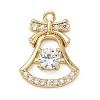 Brass Micro Pave Cubic Zirconia Pendants LS-KK-H521-02C-G-1