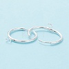 201 Stainless Steel Huggie Hoop Earring Findings STAS-P283-01N-S-2