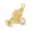 Brass Micro Pave Clear Cubic Zirconia Pendants KK-D289-01G-13-2