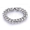 Tarnish Resistant 304 Stainless Steel Curb Chains Bracelets BJEW-E346-30P-1