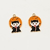 Halloween Alloy Enamel Pendants ENAM-P248-01G-B-4