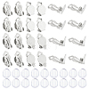 Unicraftale 60Pcs 2 Size 304 Stainless Steel Clip-on Earring Findings STAS-UN0040-60-1