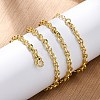 Brass Cable Chain Necklaces for Women NJEW-K282-02G-3