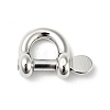 Non-Tarnish 304 Stainless Steel D-Ring Anchor Shackle Clasps LS-STAS-C056-01P-1