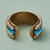 Glass Seed Beads Cuff Rings RJEW-MZ00016-9