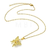 Brass Micro Pave Cubic Zirconia and Natural Pearl Butterfly Pendant 304 Stainless Steel Cable Chain Necklaces for Women NJEW-JN06182-2