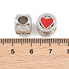 Alloy Enamel European Beads AL-CBAC2D3-22P-04-3