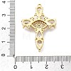 Brass Micro Pave Clear Cubic Zirconia Pendants KK-L228-03G-03-3