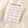 304 Stainless Steel Stud Earrings EJEW-I229-01G-C-4