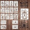 Plastic Drawing Painting Stencils Templates Sets DIY-WH0172-204-2