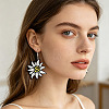 Iron & Acrylic Dangle Earrings for Women WGF0FCA-01-3